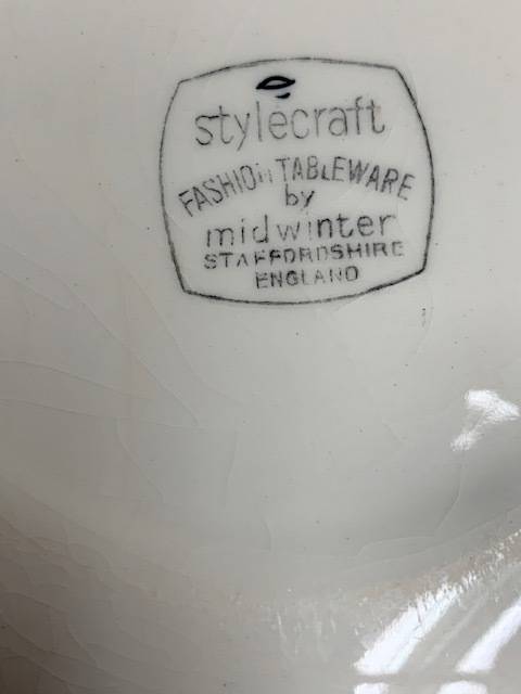 MIDWINTER ENGLAND ZAMBESI PATTERN DESIGNED BY JESSIE TAIT - CIRCA 1950s - 3 x SOUP BOUILLONS