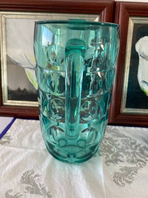 VINTAGE RETRO BUBBLE DESIGN TURQUOISE GREEN WATER/ JUICE PITCHER