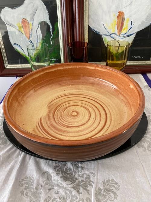 LIEBERMANN SA SIGNED POTTERY LARGE MIXING BOWL