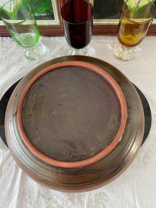 LIEBERMANN SA SIGNED POTTERY LARGE MIXING BOWL