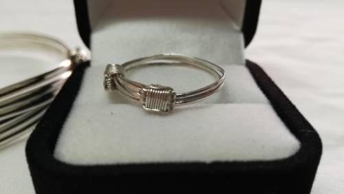 Sterling silver bangle and ring set