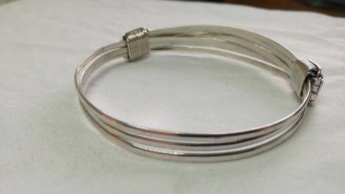Sterling silver bangle and ring set