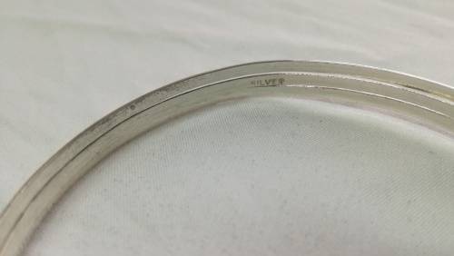 Sterling silver bangle and ring set