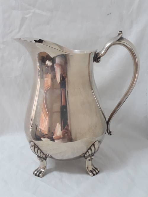 Vintage silver plate water pitcher