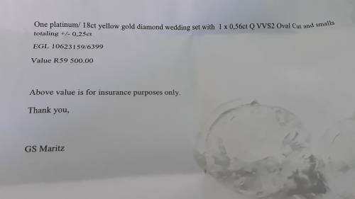 Platinum and 18k diamond ring