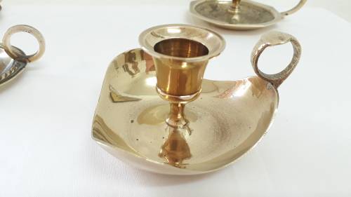 Vintage brass candle holders