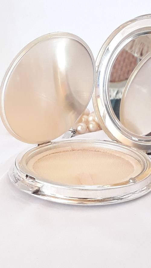 Vintage German silver compact