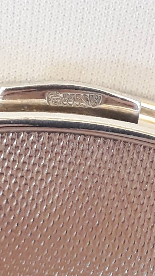 Vintage German silver compact