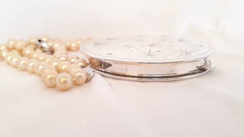 Vintage German silver compact