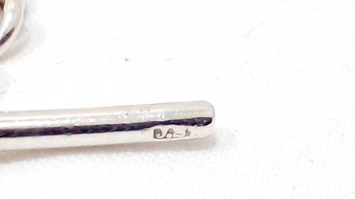 Antique J.S sterling silver pocket watch fob