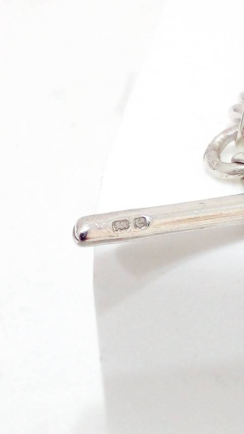 Antique J.S sterling silver pocket watch fob