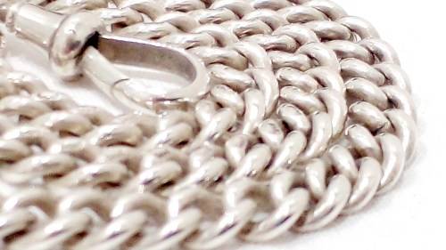 Antique J.S sterling silver pocket watch fob