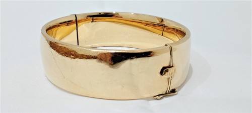 Vintage 9ct Metal Core broad bangle