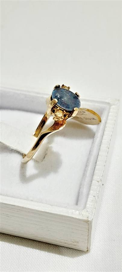 18k Gold plated opal ring