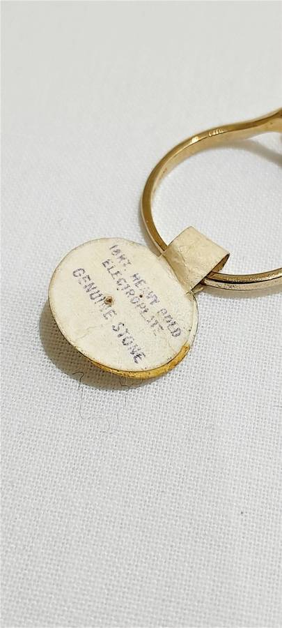 18k Gold plated opal ring