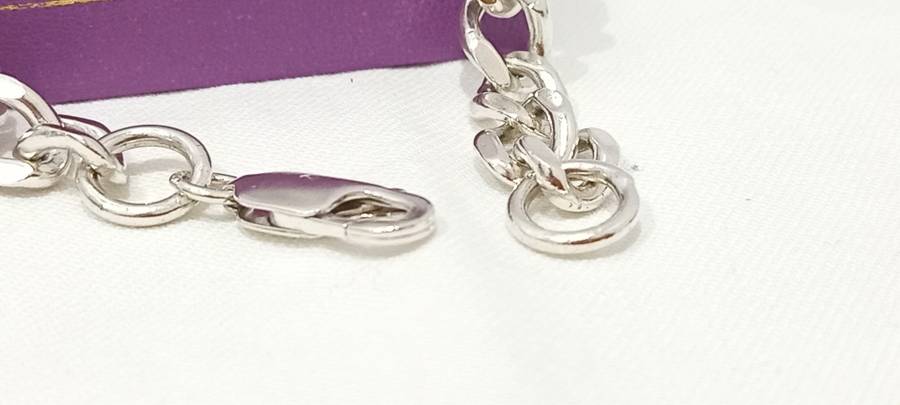 Sterling silver men`s ID bracelet