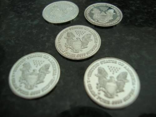 Lot of .999 Silver American Liberty 1 Gram Coins - 5x Coins - One bid takes all.