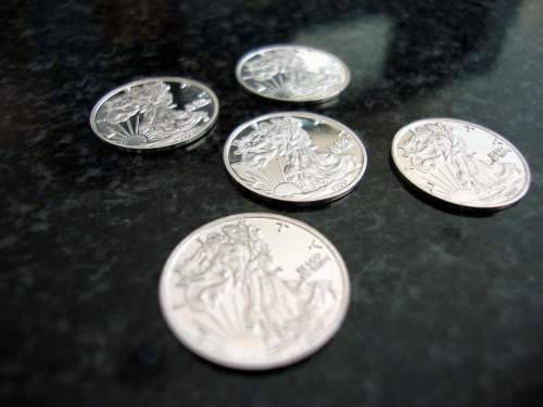 Lot of .999 Silver American Liberty 1 Gram Coins - 5x Coins - One bid takes all.