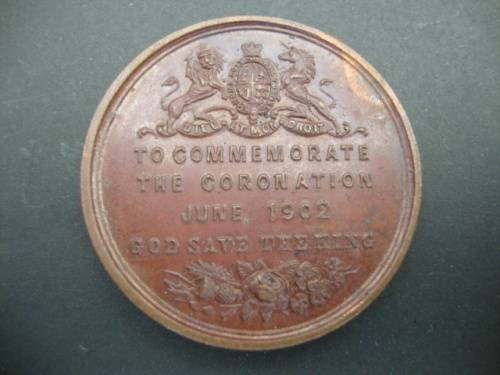 1902 Coronation King Edward VII and Queen Alexandria Medallion.