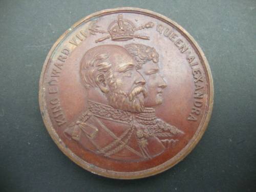 1902 Coronation King Edward VII and Queen Alexandria Medallion.