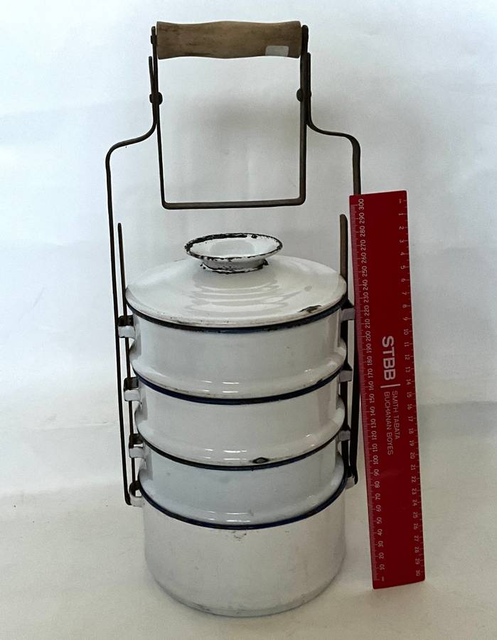 A vintage Tiffin lunchbox (4 layers)