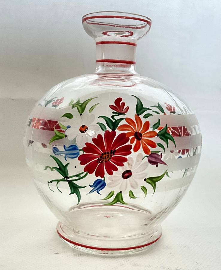 Prettiest little hand-painted water carafe with stopper