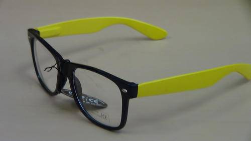 Sunglasses wayfarer black n yellow frame