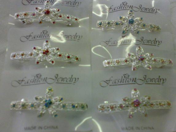 Fill a Bag Promotions SILVER Hair clips 6pc Fashion hair accessories