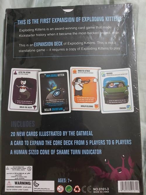 Exploding Kittens card game with expansion pack