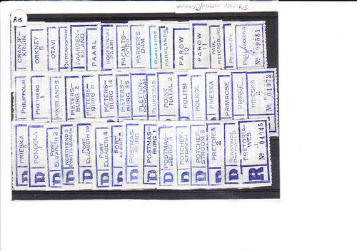 Various Post Office Lables: used