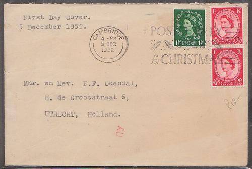 Queen Elizabeth II 1952 FDC used