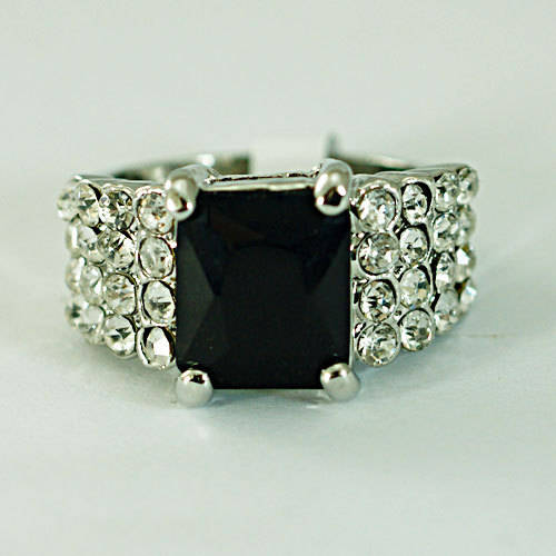 Beautiful silver plated cz dress ring
