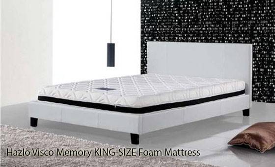 HAZLO VISCO MEMORY FOAM MATTRESS - KING EXTRA LENGTH
