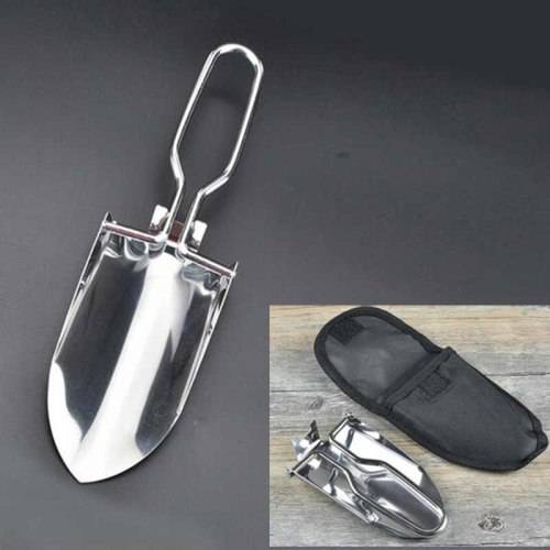 High Quality Thick Steel Folding Hand Shovel With Pouch X 2
