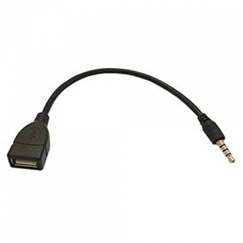 2.5mm Male Car AUX Audio Plug Jack To USB Female Cord Converter Cable