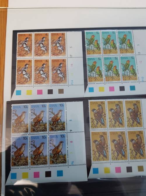 SWA 1974 Rare Birds of SWA MNH C/Blocks of 6 SACC 269-272
