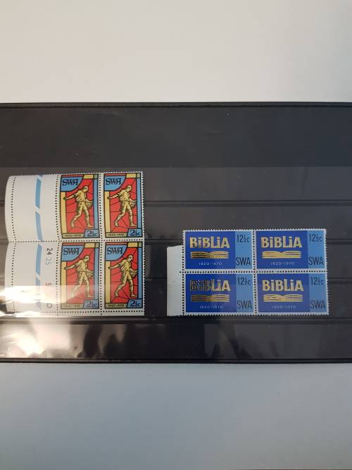 SACC 238-239 150th Anniversary of SA Bible Society MNH C/Blocks of 4