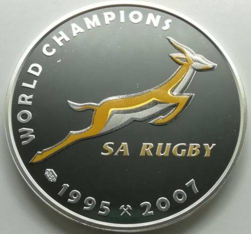 2011 Norway Silver 2 oz  SARugby - Spring Bok World Champions 1995-2007