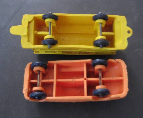 SCARCE "TOMTE LAERDAL" PLASTIC CARS FROM THE 60'S FROM NORWAY. NO 9 MERCEDES AND COACH. NOT DINKY.