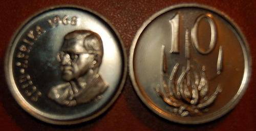 *****1968 10c Afrikaans Legend, RSA (Uncirculated)