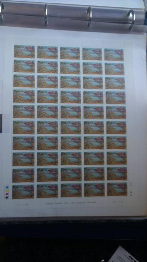 Rhodesia full sheets SACC306 - 311 UM with varieties!!!!!! 12 sheets, 50 stamps per sheet