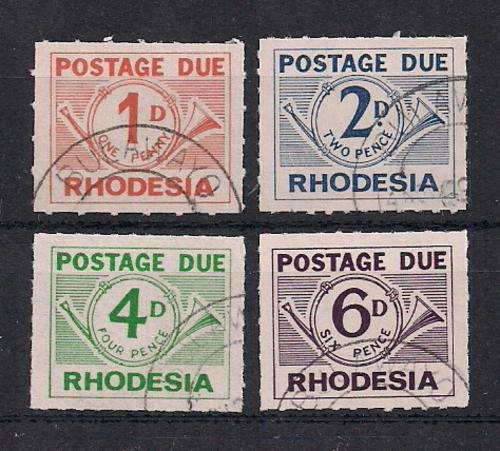 1965 Rhodesia postage dues Set of used stamps SACC R500!