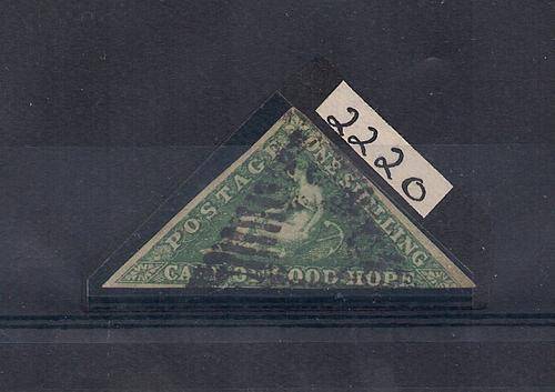 Cape of Good Hope triangle SG 8a Deep dark green 1s (used)  R6000 with cert.