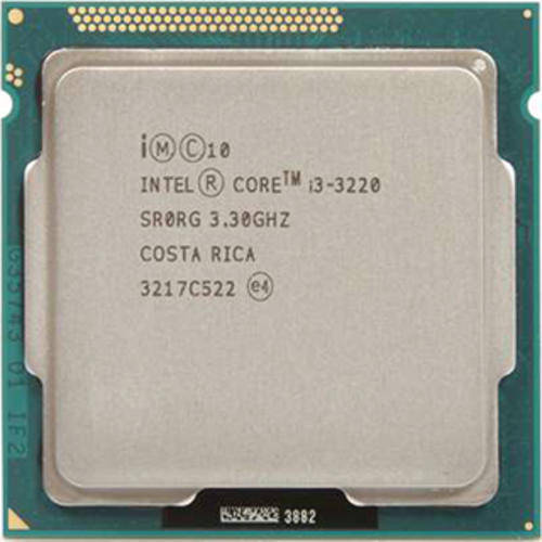 Intel Core i3-3220 (Excl HSF)  Ivy Bridge Dual-Core 3.3 GHz LGA 1155 55W  CPU Intel HD Graphics 2500