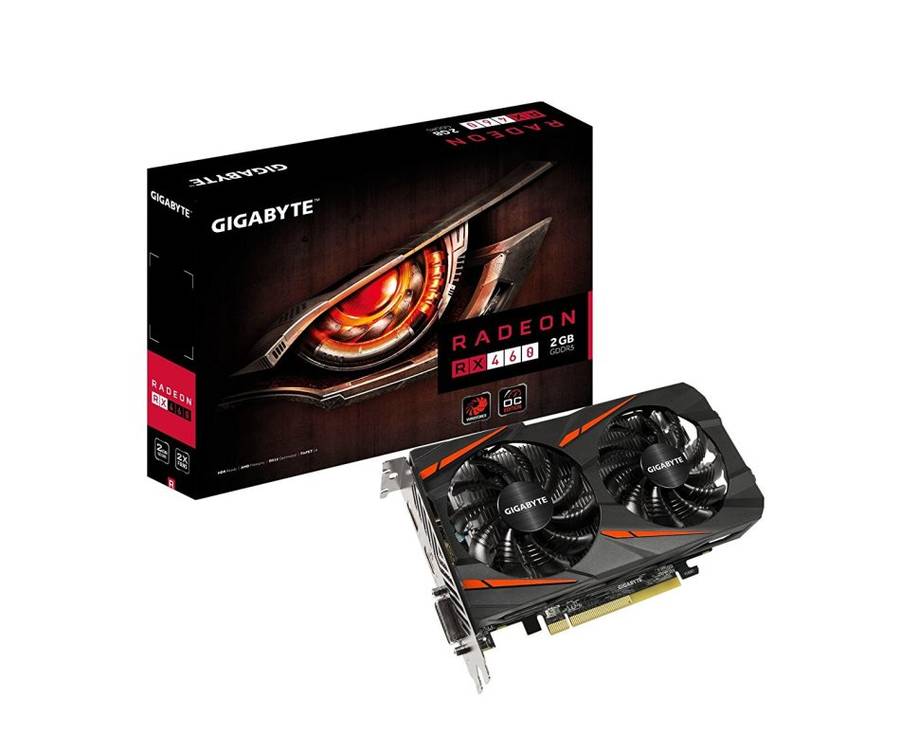GIGABYTE Radeon RX 460 WINDFORCE OC 2GB GV-RX460WF2OC-2GD