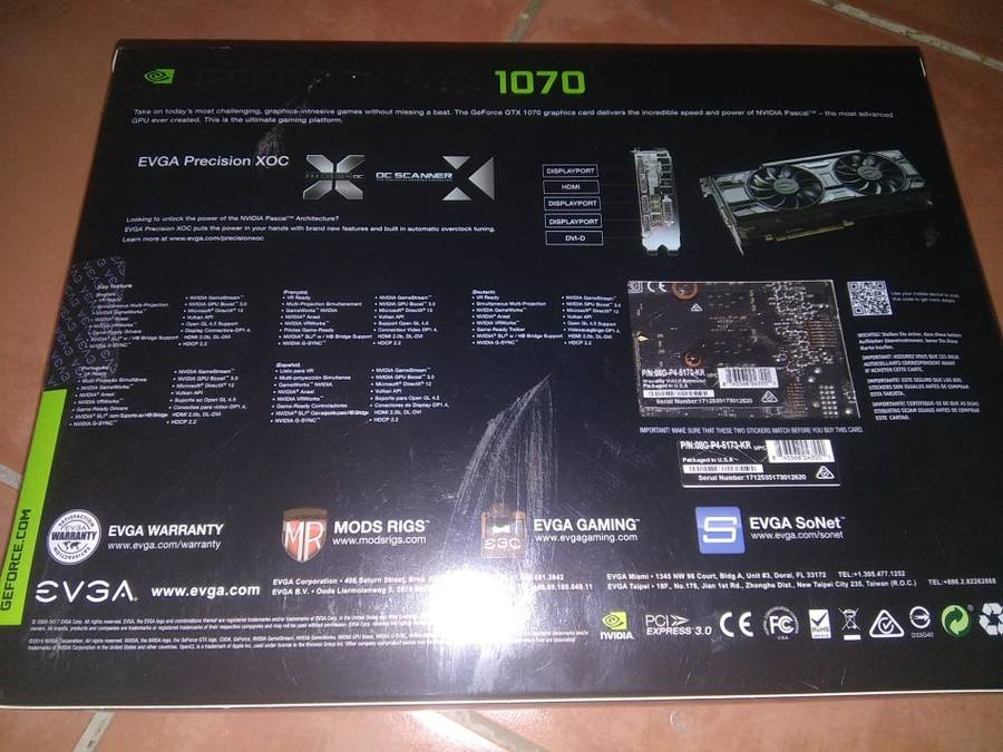 EVGA GeForce GTX 1070 SC GAMING, 08G-P4-5173-KR, 8GB GDDR5, ACX 3.0 & Black Editio