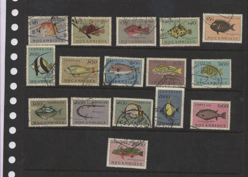 MOZAMBIQUE  1951 FISHES GOOD SELECTION