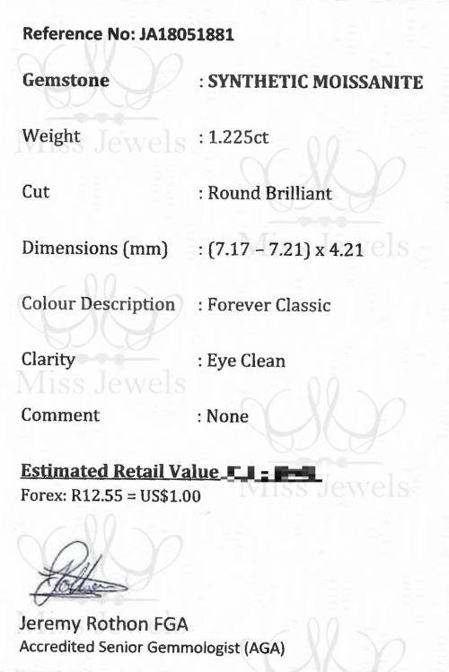 1.225ct Forever Classic Moissanite