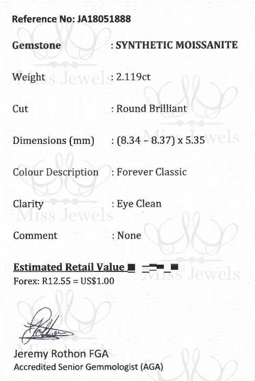 2.119ct Forever Classic Moissanite Stone