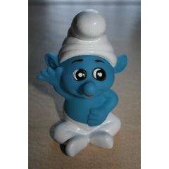 Smurf savings bank/ colour changing night light 13cm high